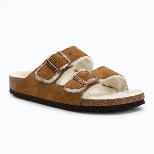 Zdjęcie produktu Klapki BIRKENSTOCK Arizona Shearling SL Narrow mink Brązowy