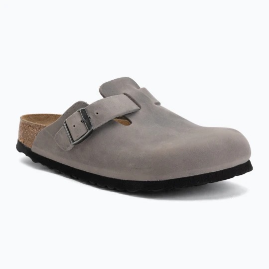 Zdjęcie produktu Klapki BIRKENSTOCK Boston Soft Footbed Oiled Leather Narrow iron Szary