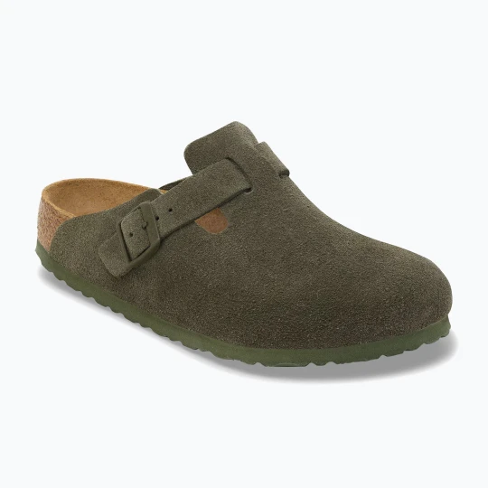 Zdjęcie produktu Klapki BIRKENSTOCK Boston Suede Leather Regular thyme Zielony