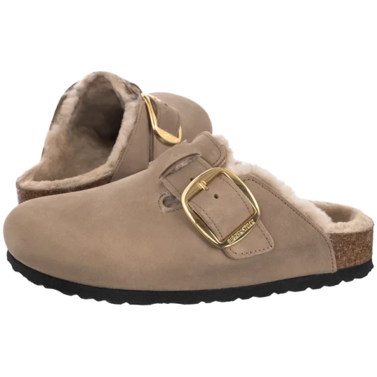 Zdjęcie produktu Klapki Boston Big Buckle Shearling Tabacco Brown 1030444 (BK343-a) Birkenstock
