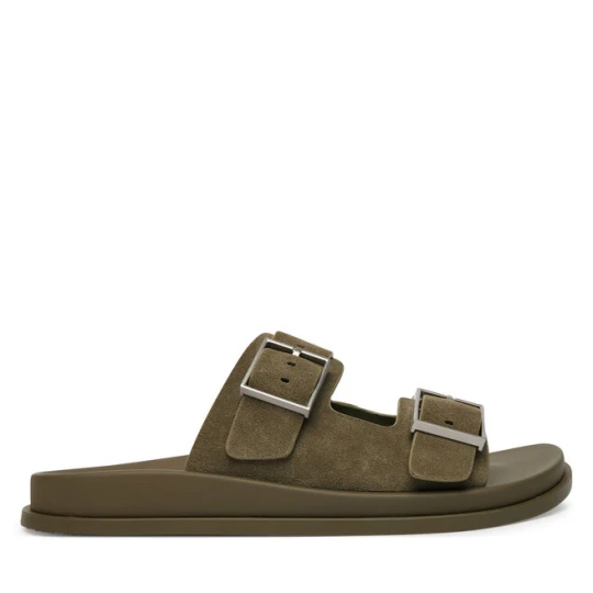 Zdjęcie produktu Klapki Calvin Klein City Sandal Buckle Suede HW0HW03130 Zielony