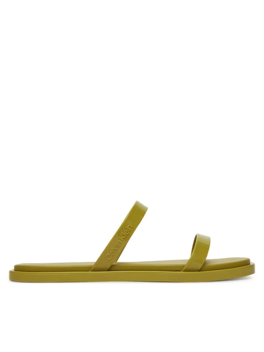 Zdjęcie produktu Klapki Calvin Klein Double Bar Slide - Jelly HW0HW02417 Zielony