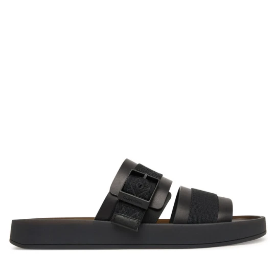 Zdjęcie produktu Klapki Calvin Klein Ergon Buckle Sandal Wb Lth Aop HM0HM02096 Czarny