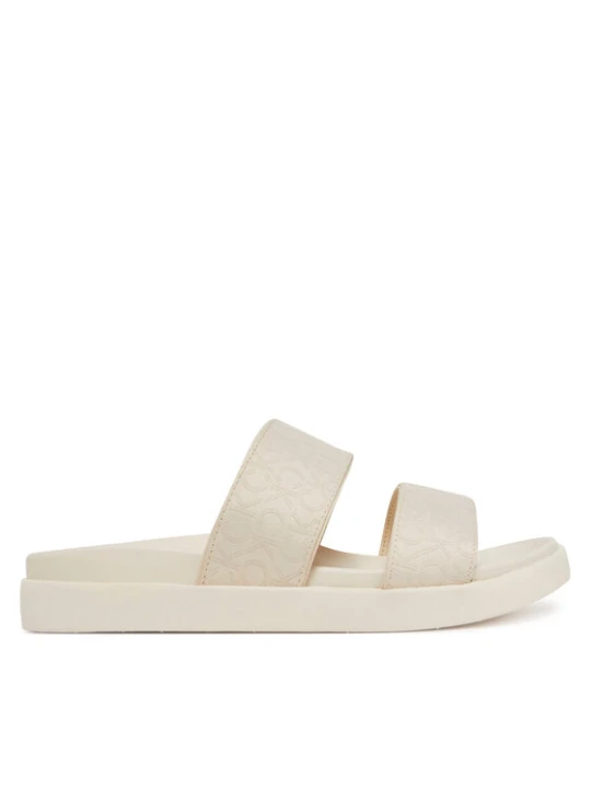 Zdjęcie produktu Klapki Calvin Klein Flat Slide Jacq HW0HW02486 Écru Kremowy