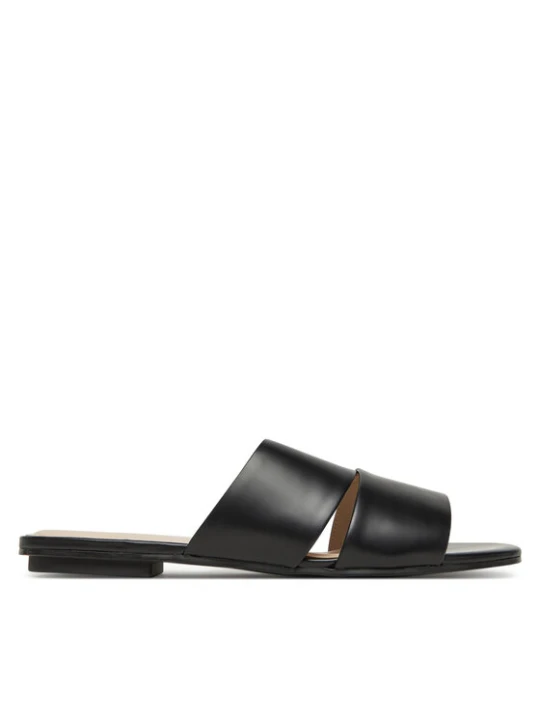 Zdjęcie produktu Klapki Calvin Klein Flat Slide - Lth 2 Straps HW0HW02365 Czarny