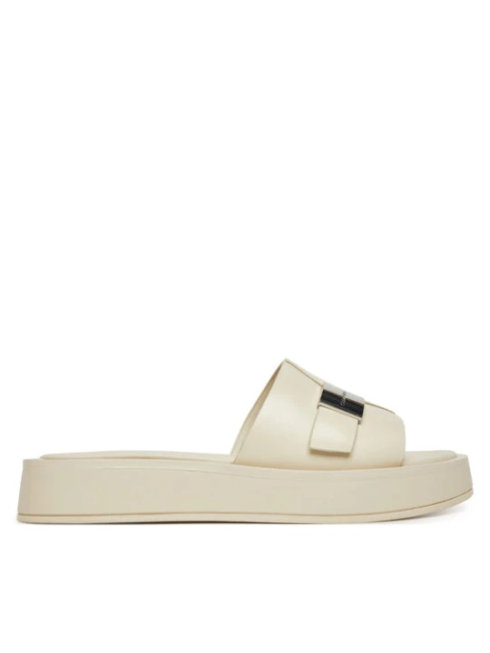 Zdjęcie produktu Klapki Calvin Klein Flatform Slide W / Ck Hw - Lth HW0HW02368 Écru Kremowy