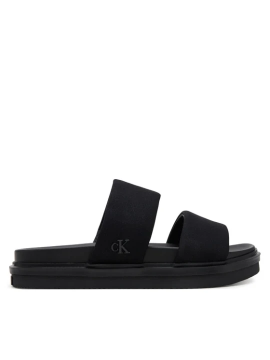 Zdjęcie produktu Klapki Calvin Klein Jeans Flat Molded Dbl Bar Sandal Cv YM0YM01222 Czarny