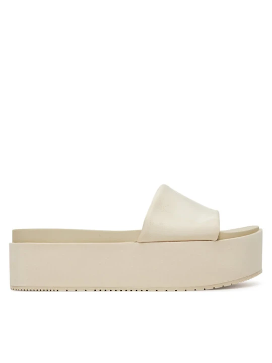 Zdjęcie produktu Klapki Calvin Klein Jeans Flatform Sandal Slide In Nylon YW0YW01791 Écru Kremowy