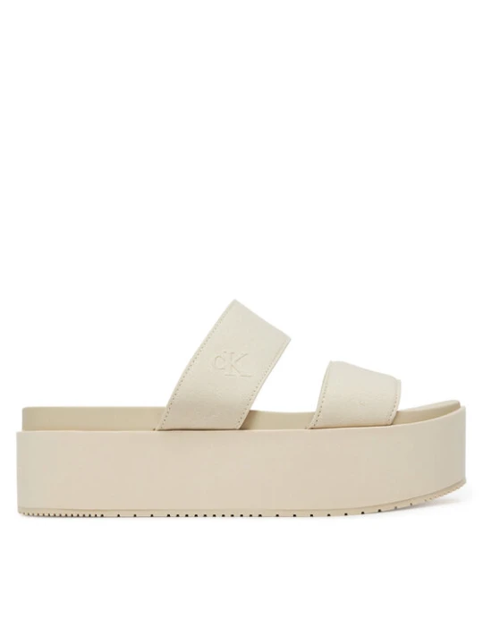 Zdjęcie produktu Klapki Calvin Klein Jeans Flatform Sandal Webbing In YW0YW01789 Écru Kremowy