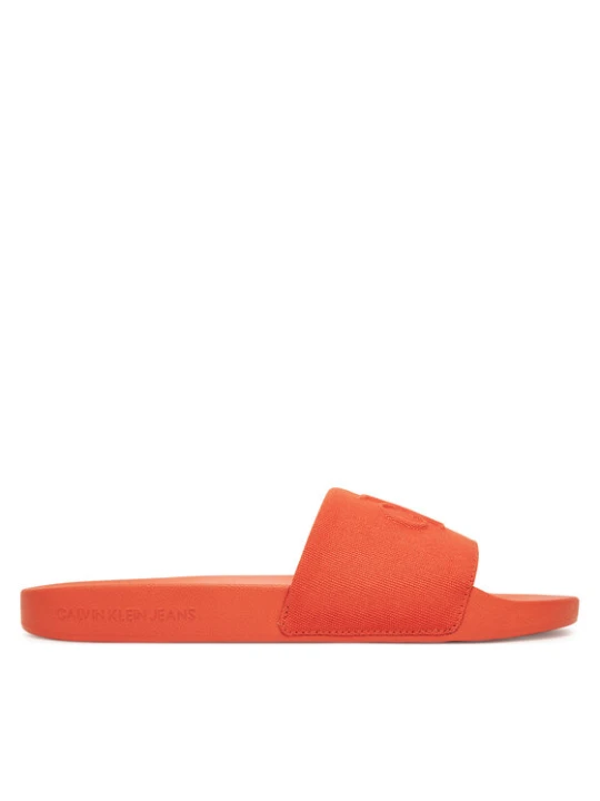Zdjęcie produktu Klapki Calvin Klein Jeans Slide Hf Mono Cv YM0YM01282 Pomarańczowy