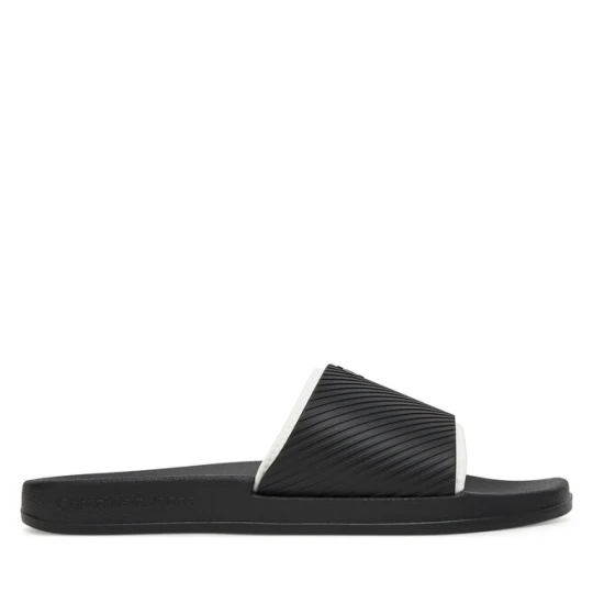 Zdjęcie produktu Klapki Calvin Klein Jeans Slide Rubber Neoprene Text YM0YM01234 Czarny
