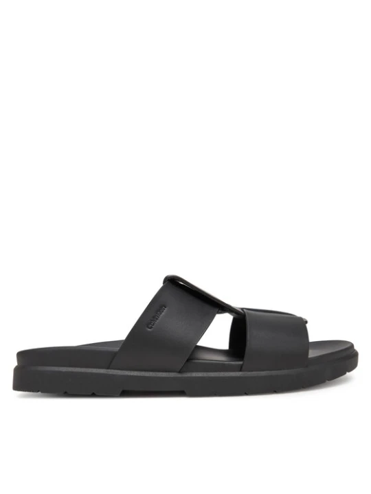 Zdjęcie produktu Klapki Calvin Klein Lug Sandal Double T Lth HM0HM01734 Czarny