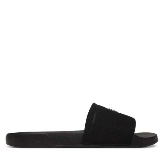 Zdjęcie produktu Klapki Calvin Klein Nemo - Canvas Signature Logo Sliders HW0HW02960 Czarny