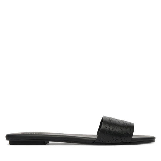 Zdjęcie produktu Klapki Calvin Klein Org Flat Sndl One Bar Lth Aop HW0HW02857 Czarny