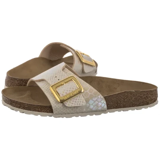 Zdjęcie produktu Klapki Catalina Cushion Buckle Shiny Snake Cream 1030360 (BK317-a) Birkenstock