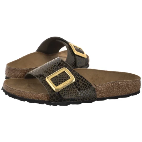 Zdjęcie produktu Klapki Catalina Cushion Buckle Shiny Snake Sage 1030320 (BK317-b) Birkenstock