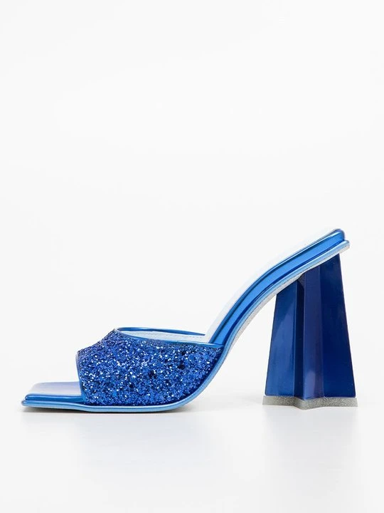 Zdjęcie produktu Klapki na obcasie Chiara Ferragni niebieski