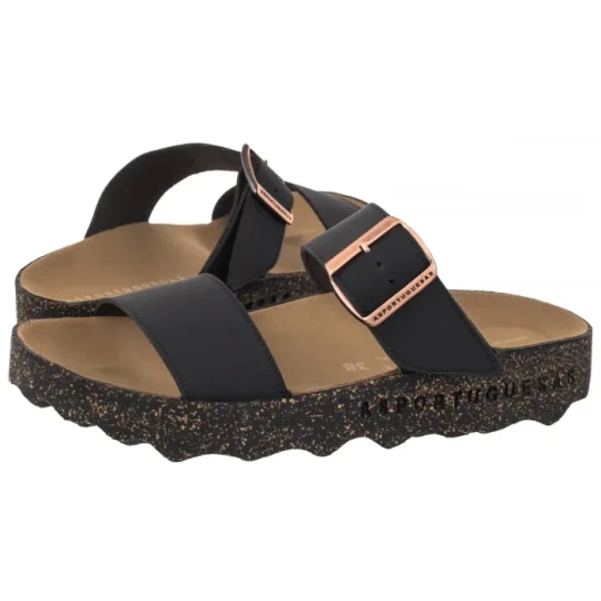 Zdjęcie produktu Klapki Coly L Eco Nubuck Black P018225017 (AP23-a) Asportuguesas