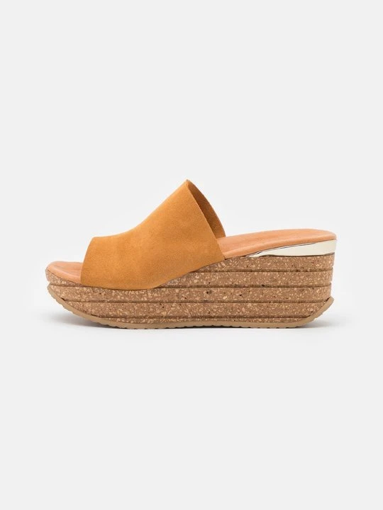 Zdjęcie produktu Klapki na obcasie Copenhagen Shoes koniakowy