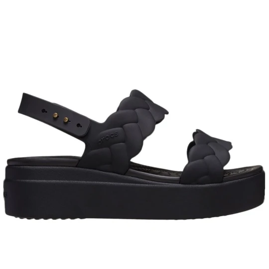 Zdjęcie produktu Klapki damskie Crocs Brooklyn Woven Low Wedge 209977-060 - czarne