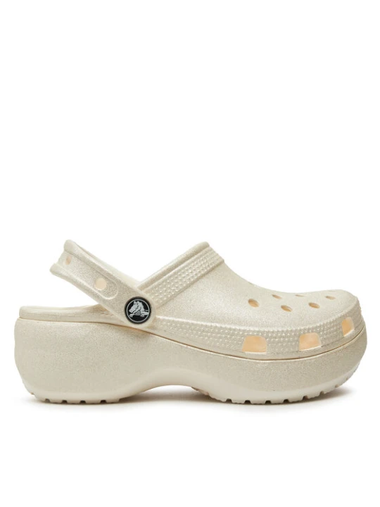 Zdjęcie produktu Klapki Crocs Classic Platform Glitter Clog W 207241 Écru Kremowy