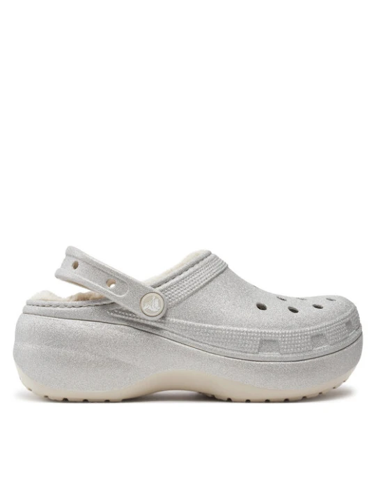 Zdjęcie produktu Klapki Crocs Classic Platform Glitter Lined Clog W 210413 Srebrny