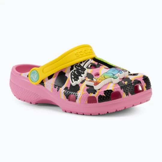 Zdjęcie produktu Klapki Crocs Ron English Party Animals Classic Clog Kids pink lemonade / multi