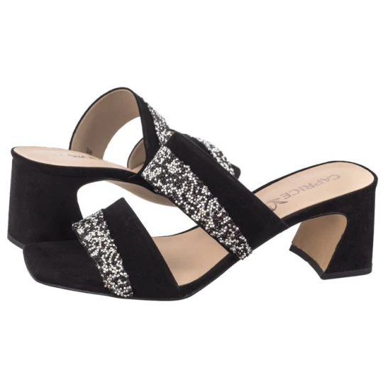 Zdjęcie produktu Klapki Czarne 9-27209-42 004 Black Suede (CP409-a) Caprice