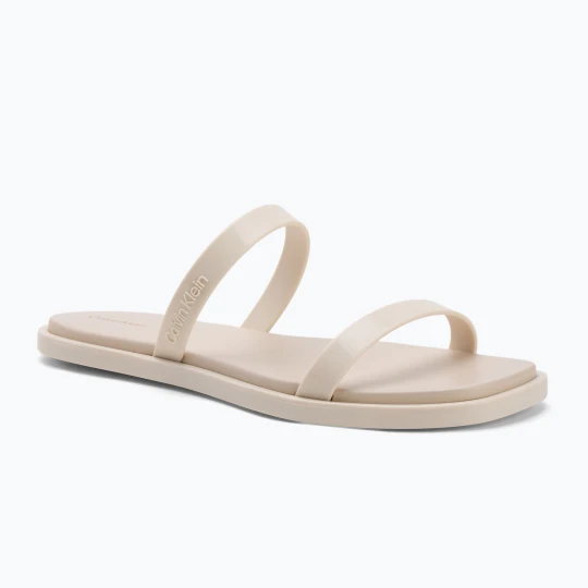 Zdjęcie produktu Klapki damskie Calvin Klein HW0HW02417 Double Bar Slide - Jelly turtle dove Beżowy