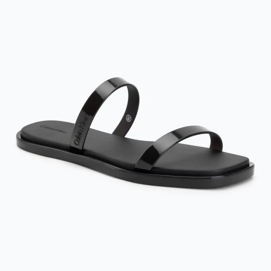 Zdjęcie produktu Klapki damskie Calvin Klein HW0HW02963 Jelly Doub Bar Shiny triple black