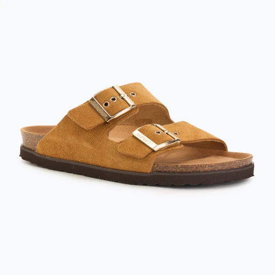 Zdjęcie produktu Klapki damskie Genuins Hawaii Velour camel Brązowy
