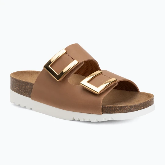 Zdjęcie produktu Klapki damskie Scholl Montery 2 Straps Ad Med cognac Brązowy