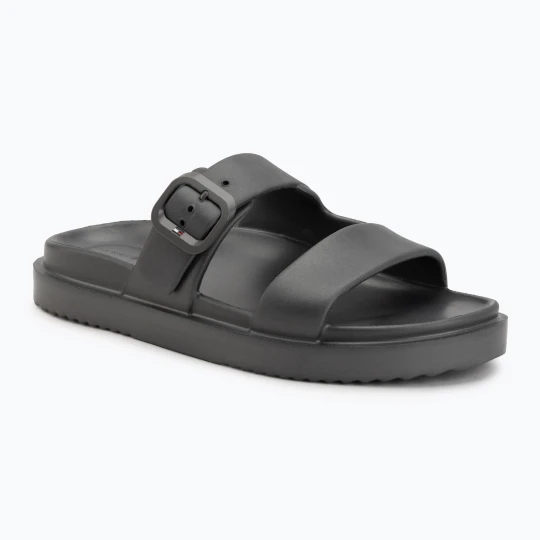Zdjęcie produktu Klapki damskie Tommy Hilfiger Double Strap Sandal Pearl dark grey pearlized
