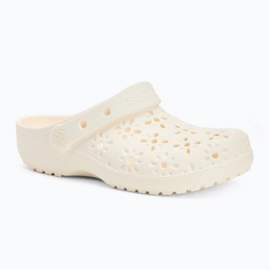 Zdjęcie produktu Klapki dziecięce Crocs Classic Floral Cutout Clog Kids chalk Biały