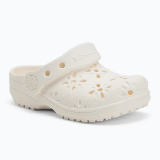Zdjęcie produktu Klapki dziecięce Crocs Classic Floral Cutout Clog Kids Toddler chalk Biały