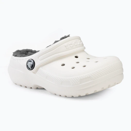 Zdjęcie produktu Klapki dziecięce Crocs Classic Lined Clog Toddler white / grey