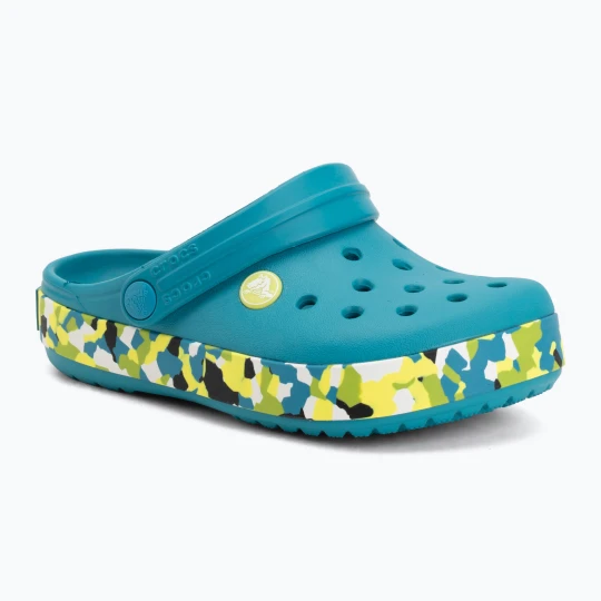 Zdjęcie produktu Klapki dziecięce Crocs Crockband Glow Confetti Band turbo teal / multi Zielony