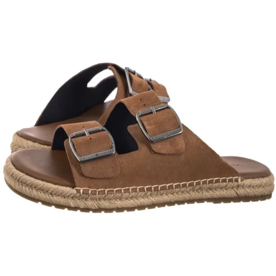Zdjęcie produktu Klapki Flex Jutte Hilfiger Suede Sandal Fudge Brown FM0FM05503 GQM (TH1361-a) Tommy Hilfiger