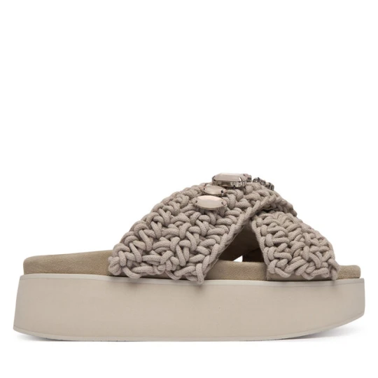 Zdjęcie produktu Klapki Inuikii Woven Stones Platform 1004.005.0043 Szary jasny