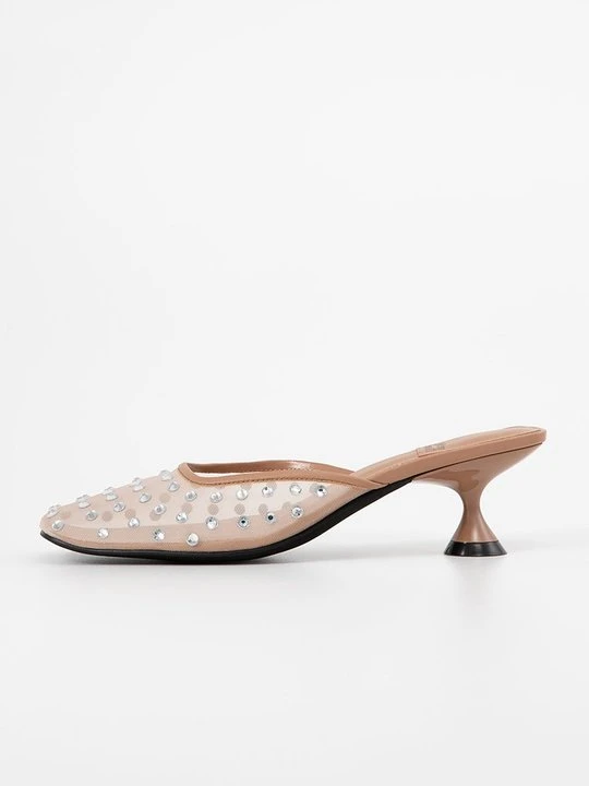 Zdjęcie produktu Klapki na obcasie Jeffrey Campbell nude