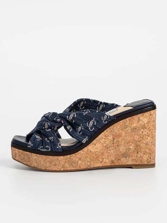 Zdjęcie produktu Klapki na obcasie Jimmy Choo granatowy