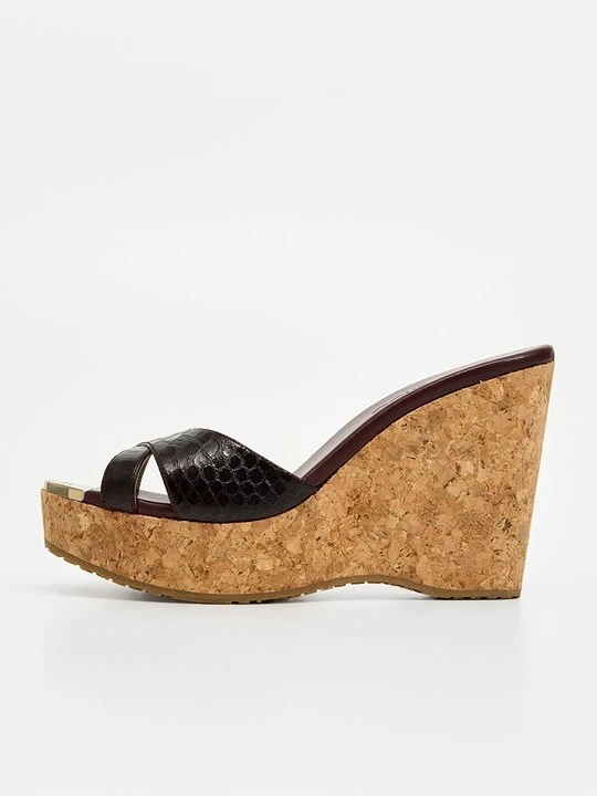 Zdjęcie produktu Klapki na obcasie Jimmy Choo bordowy