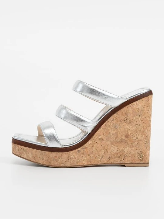 Zdjęcie produktu Klapki na obcasie Jimmy Choo srebrny