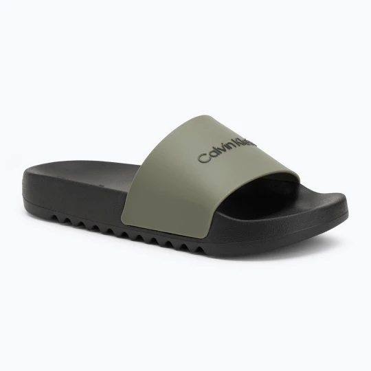 Zdjęcie produktu Klapki męskie Calvin Klein HM0HM01063 Chuncky Pool Slide Rub smokey olive/black Zielony
