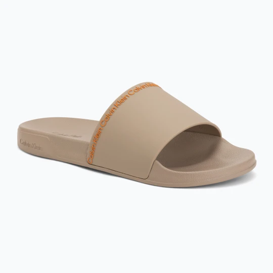 Zdjęcie produktu Klapki męskie Calvin Klein HM0HM02108 Ess Institutional Cv nomad/vivid tangerine Beżowy