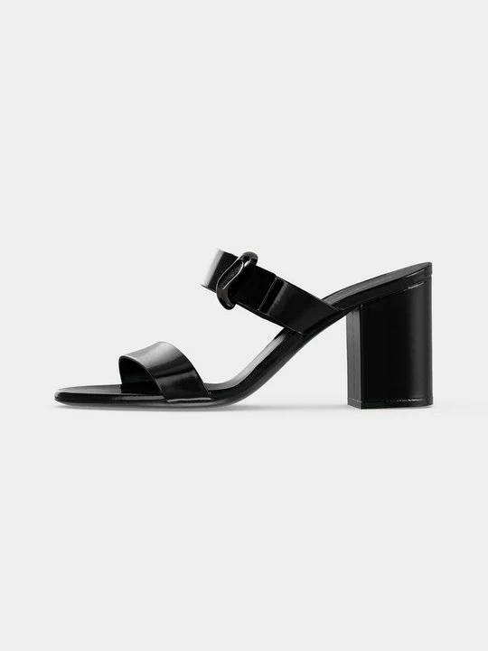 Zdjęcie produktu Klapki na obcasie Emporio Armani czarny