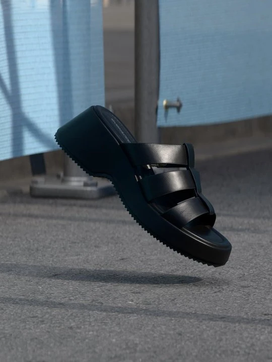 Zdjęcie produktu Klapki na obcasie Even&Odd Wide Fit By Zalando czarny