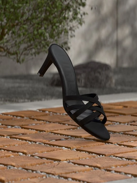 Zdjęcie produktu Klapki na obcasie Furla czarny