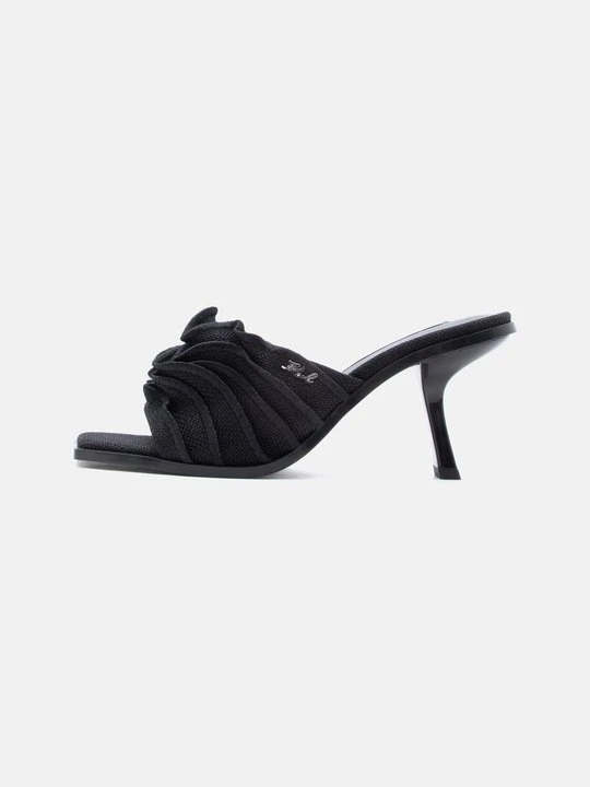 Zdjęcie produktu Klapki na obcasie KARL LAGERFELD czarny