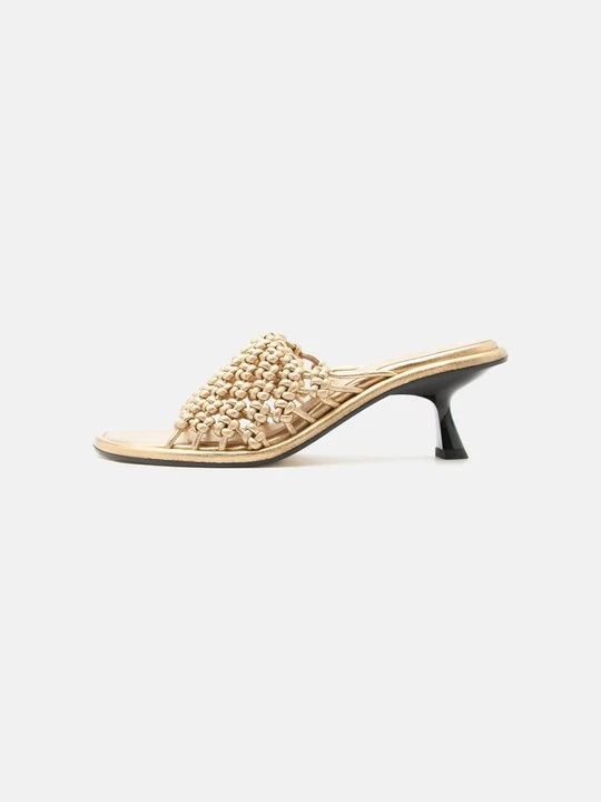 Zdjęcie produktu Klapki na obcasie Souliers Martinez złoty